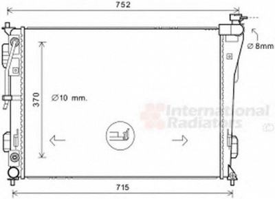 VAN WEZEL 82002423 -  Радиатор, охлаждение двигателя